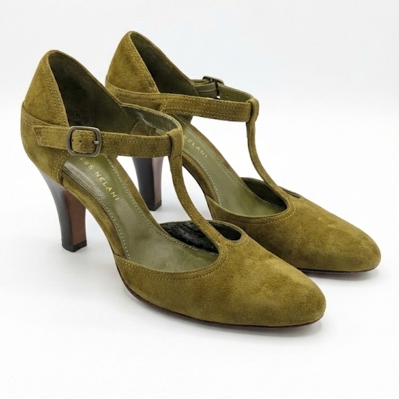 ANTONIO MELANI Shoes - ANTONIO MELANI Tan Flats with Pointed Toe and Adjustable Ankle Strap